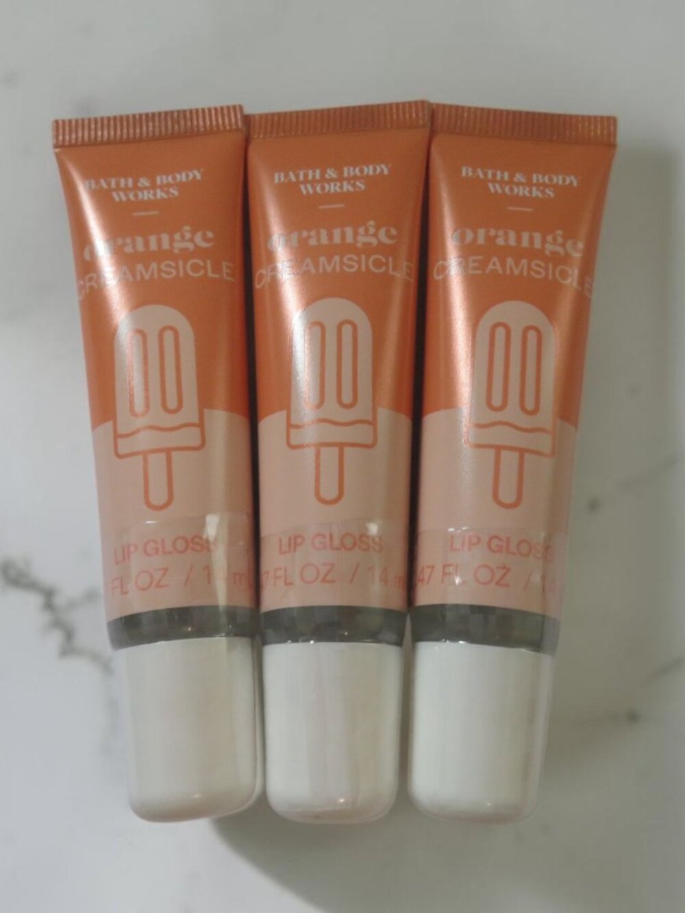 Bath & Body Works - Set of 3 ORANGE CREAMSICLE Lip Glosses, NWT